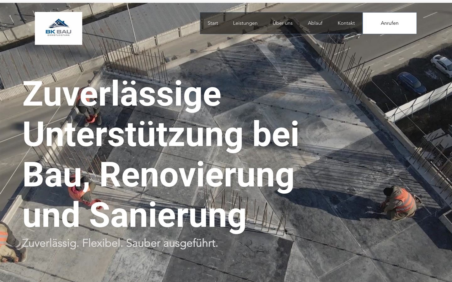 Startseite von bkbau-dienstleistung.de